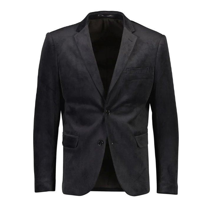 men's modern fit suede sport coat blazer black