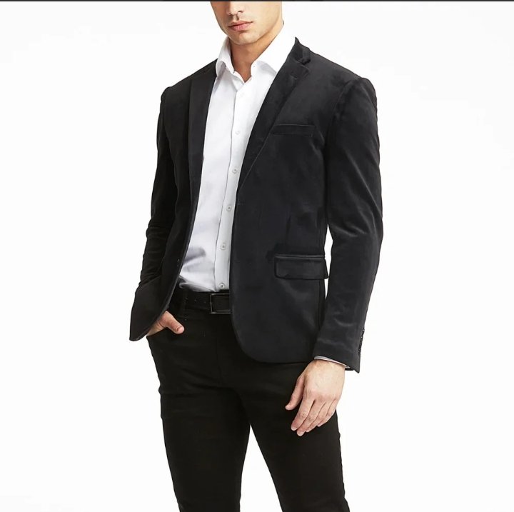men's modern fit suede sport coat blazer black