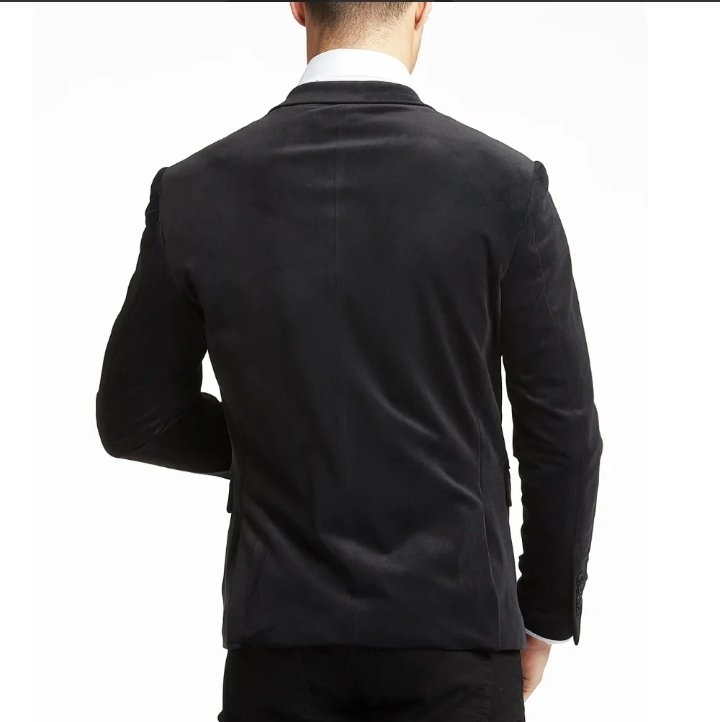 men's modern fit suede sport coat blazer black