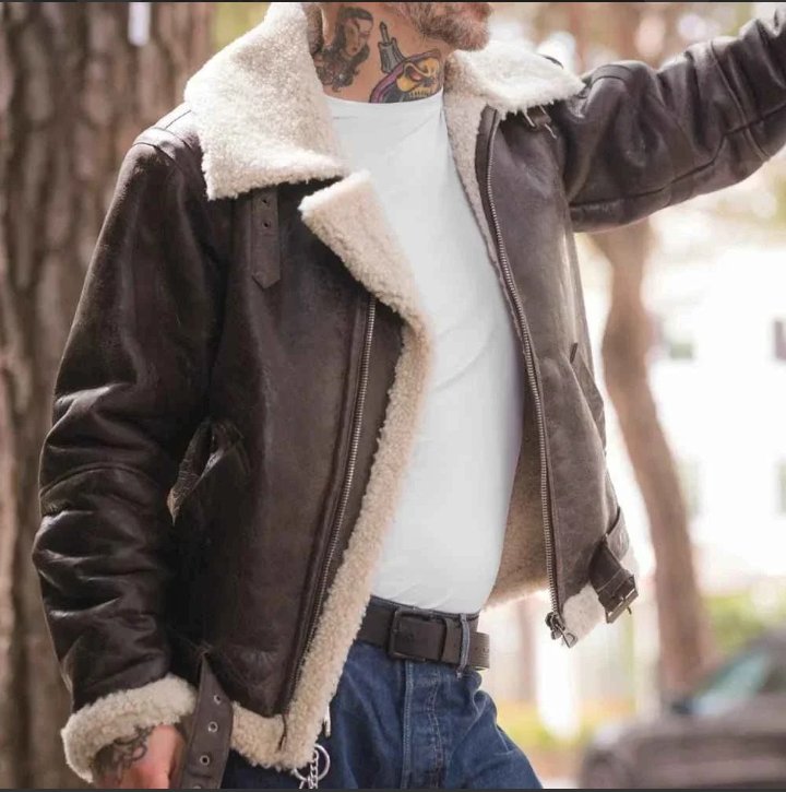 rocky iv sylvester bomber shearling leather jacket
