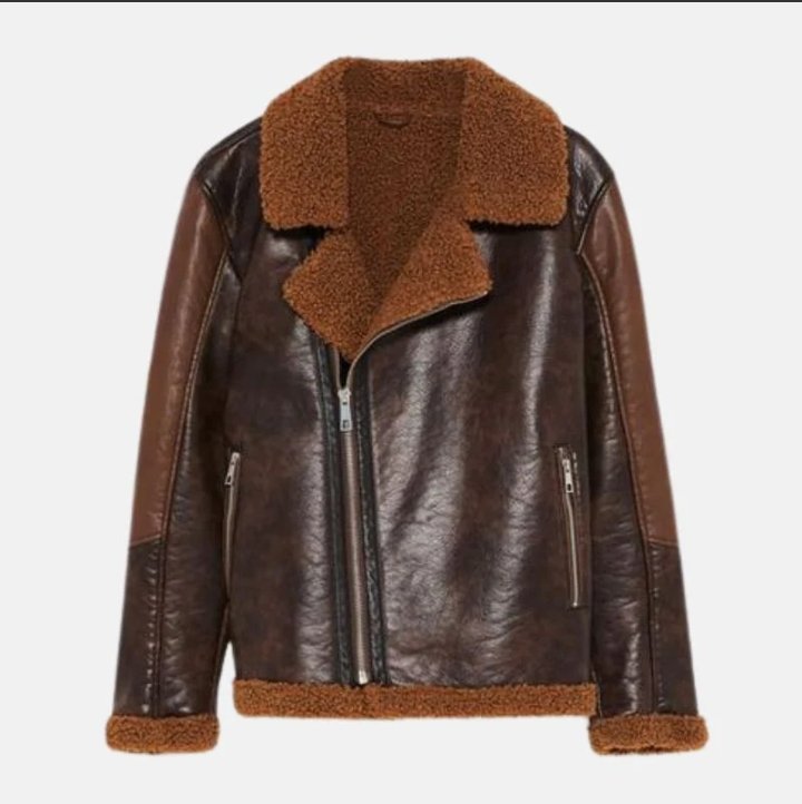 ambrose wrestling brown shearling jacket