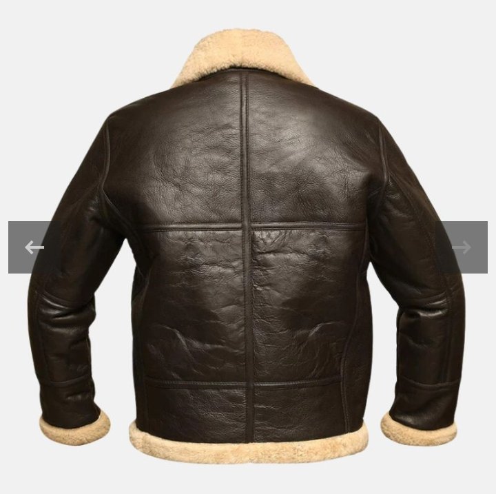 men's raf b3 shearling aviator dark brown leather jacket