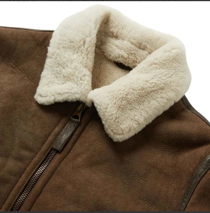 b3 raf aviator flying pilot men’s brown jacket