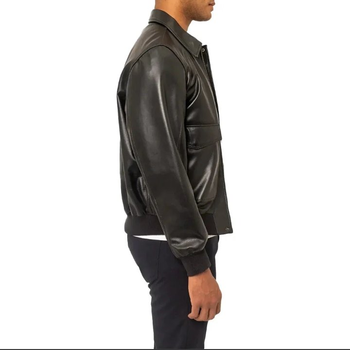 aviator a2 usaaf black leather bomber jacket