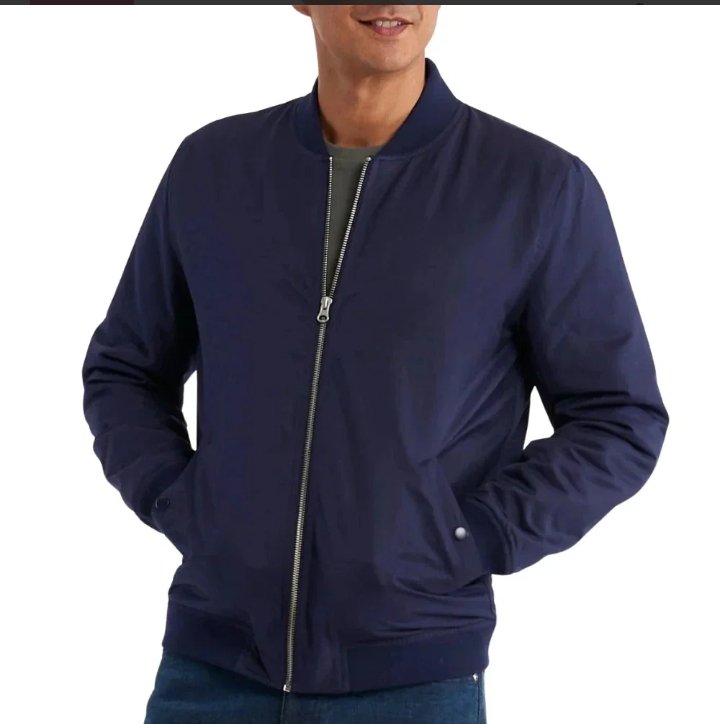 lightweight blue bomber jacket mens