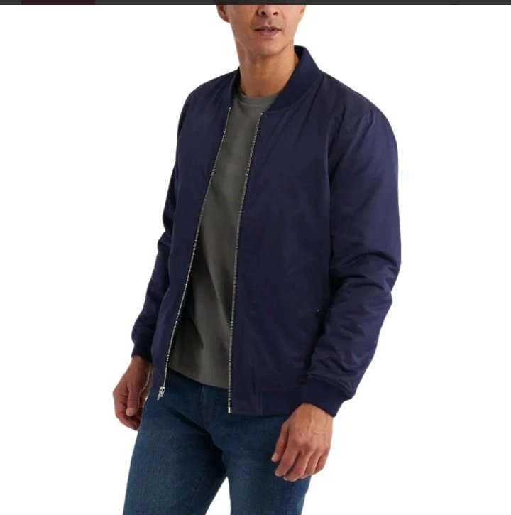 lightweight blue bomber jacket mens