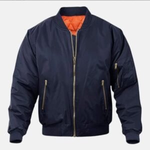 men's reversible navy blue ma 1 bomber jacket