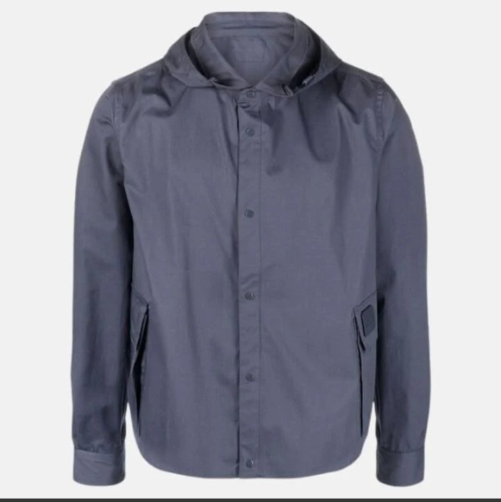 mens grey hooded flannel shirt jacket