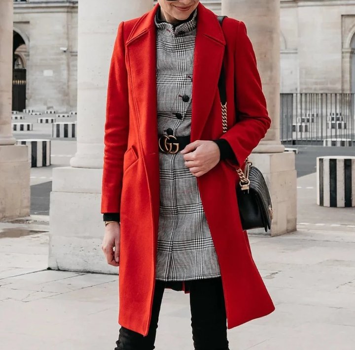 womens jackson red single breasted wool coat