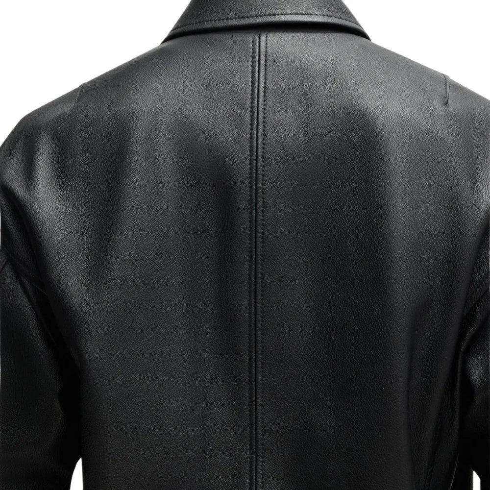 men's lamsbkin black relaxed fit black bomber jacket