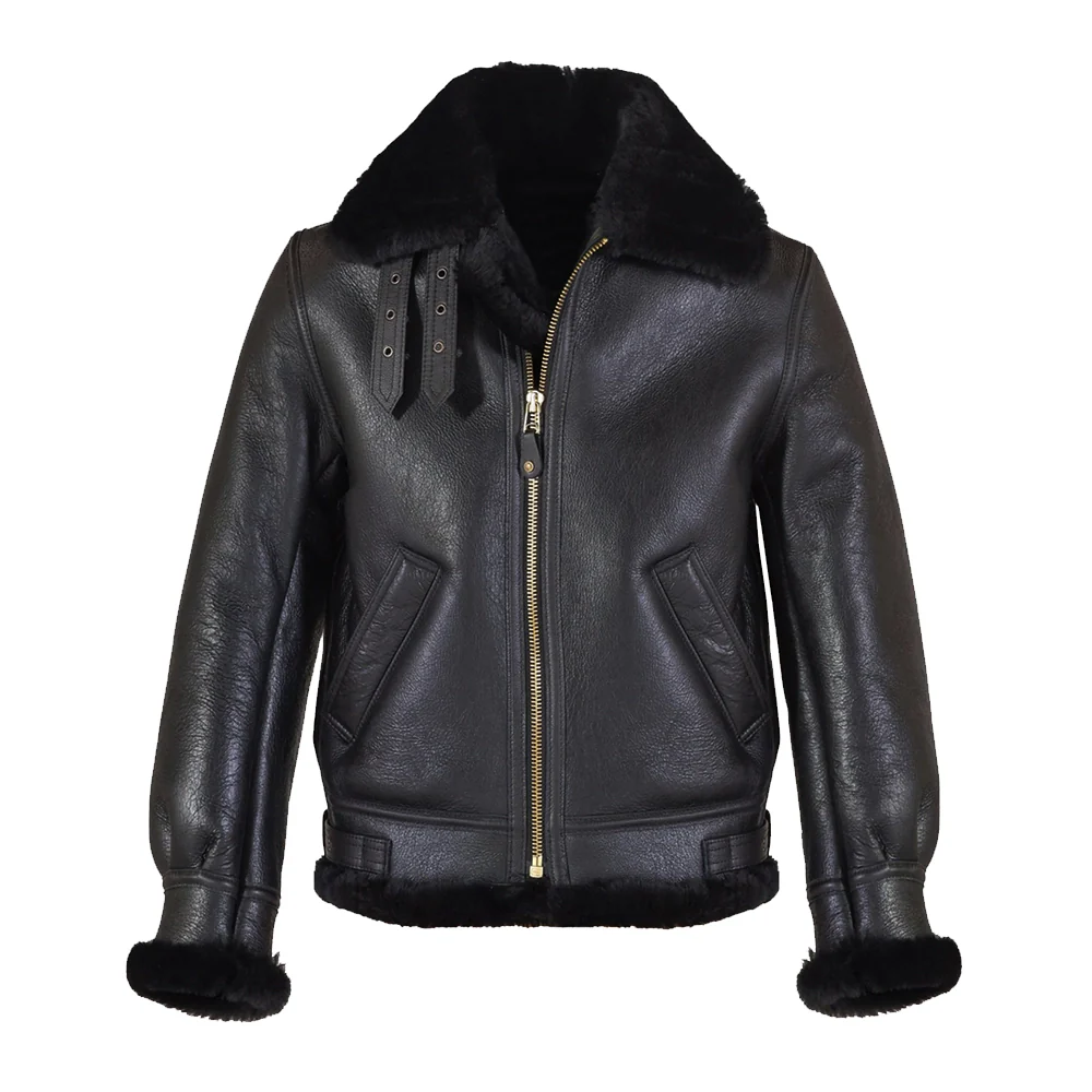 men’s sheepskin b 3 leather bomber jacket