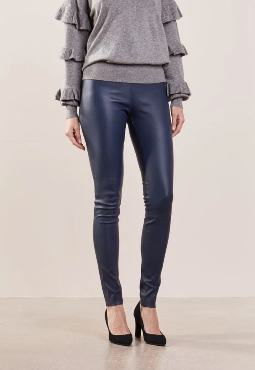 royalex leathers women's real lambskin leather skinny pant rl101