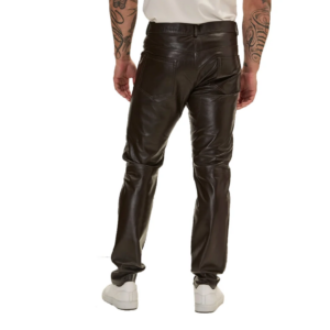 shadow black cargo leather pants mens