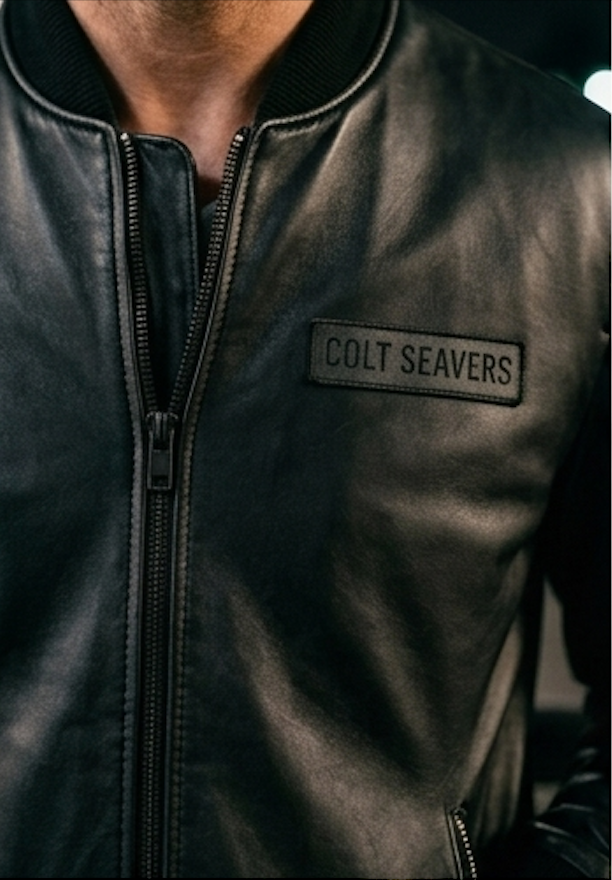 Colt Seavers" Premium Leather Bomber Jacket - Image 2