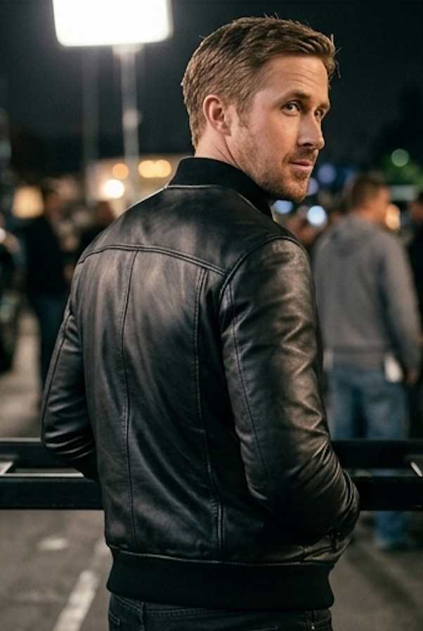 Colt Seavers" Premium Leather Bomber Jacket - Image 4