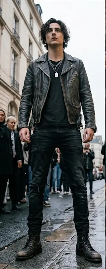 The Royalex Leather "Chalamet" Moto Jacket - Image 6