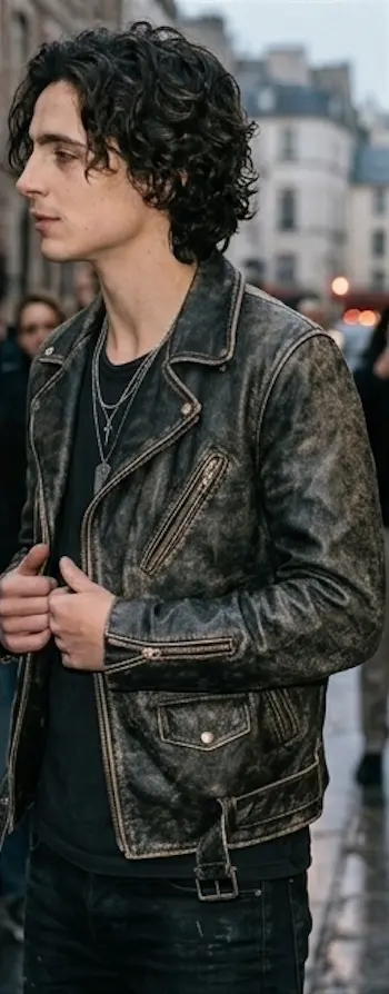 The Royalex Leather "Chalamet" Moto Jacket - Image 4