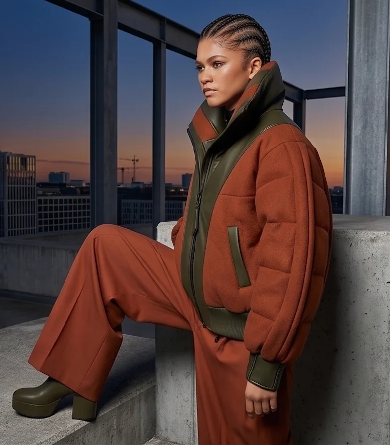 ROYALEX LEATHER | "HEROIC" OVERSIZED PADDED BOMBER-TRENCH - Image 2