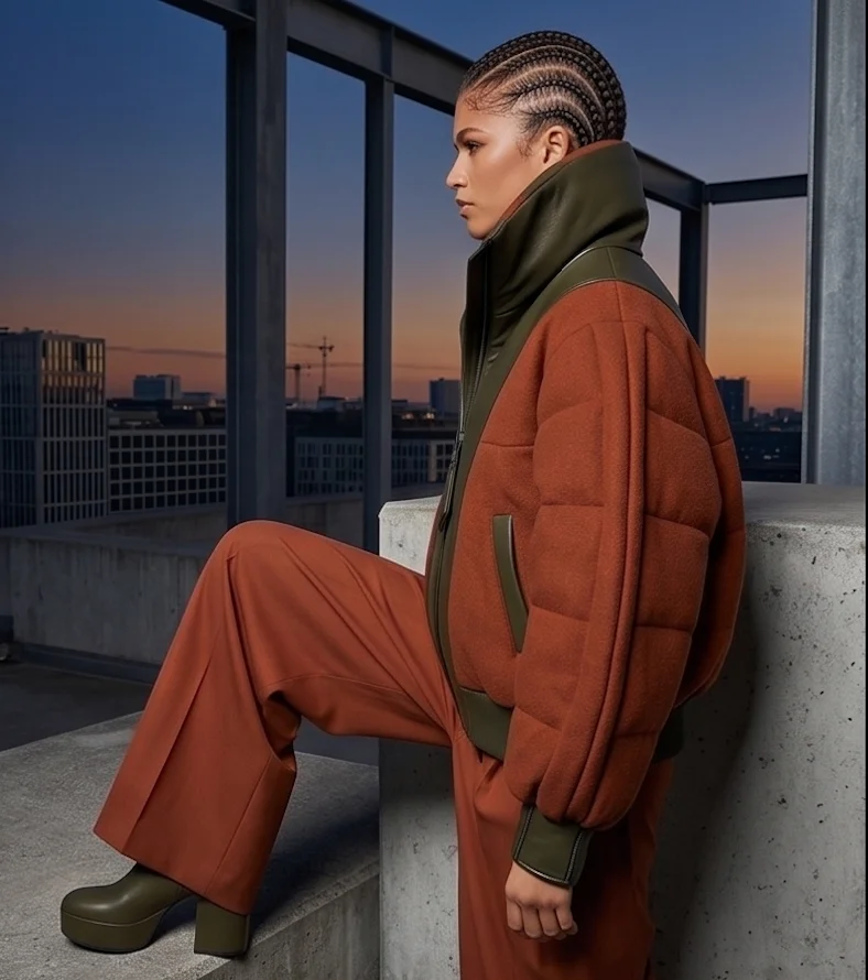 ROYALEX LEATHER | "HEROIC" OVERSIZED PADDED BOMBER-TRENCH - Image 6