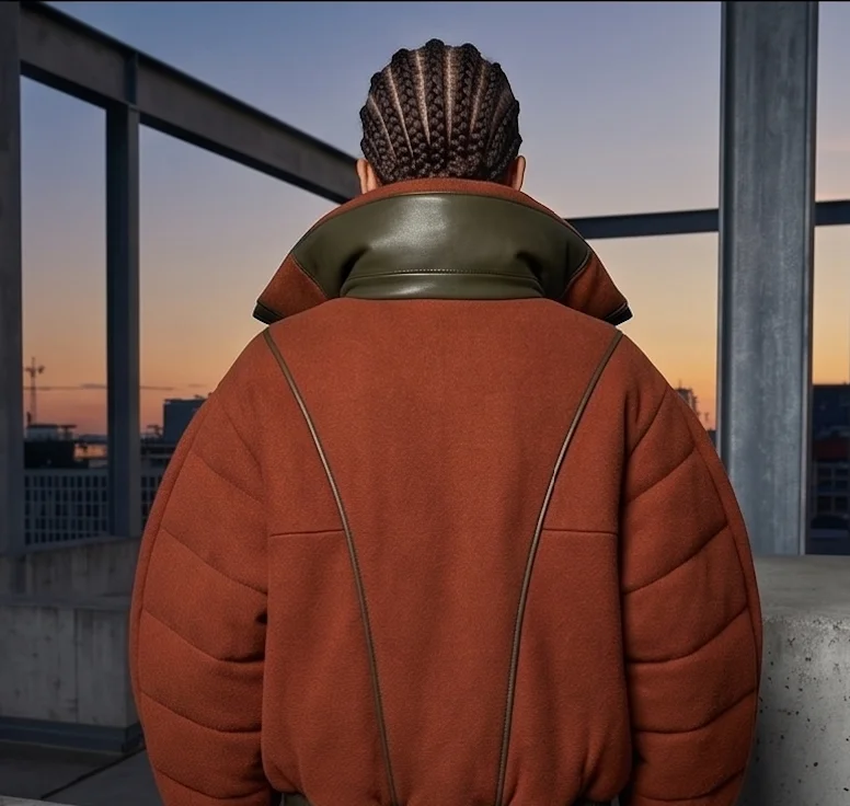ROYALEX LEATHER | "HEROIC" OVERSIZED PADDED BOMBER-TRENCH - Image 3