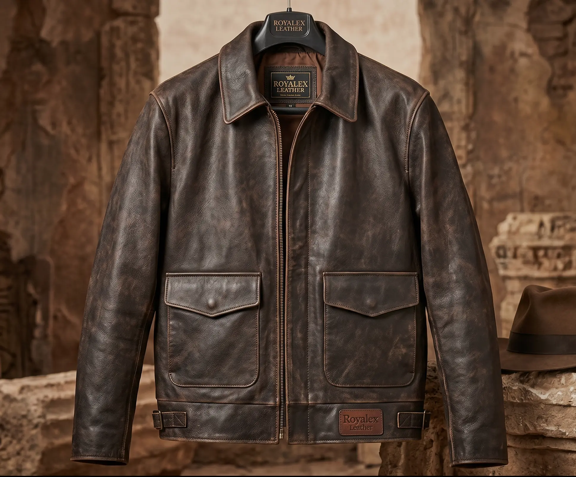 Indiana Jones Inspired Leather Jacket