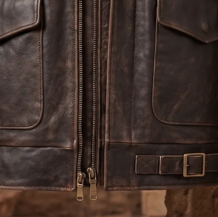 Indiana Jones Inspired Leather Jacket - Image 4