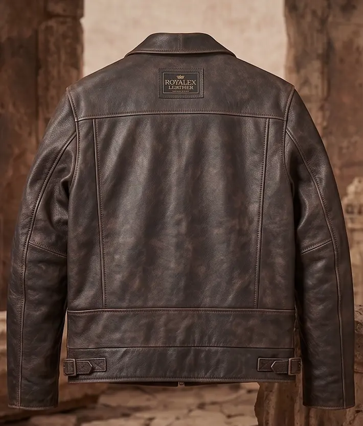 Indiana Jones Inspired Leather Jacket - Image 3