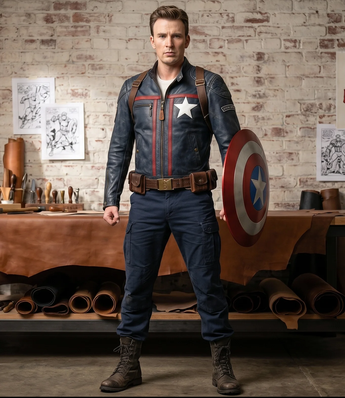 Royalex Leather Captain America Replica Edition Jacket
