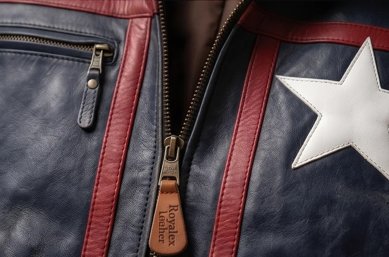 Royalex Leather Captain America Replica Edition Jacket - Image 3