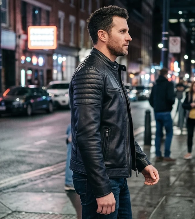 Premium Character-Inspired Leather Biker Jacket - Image 2