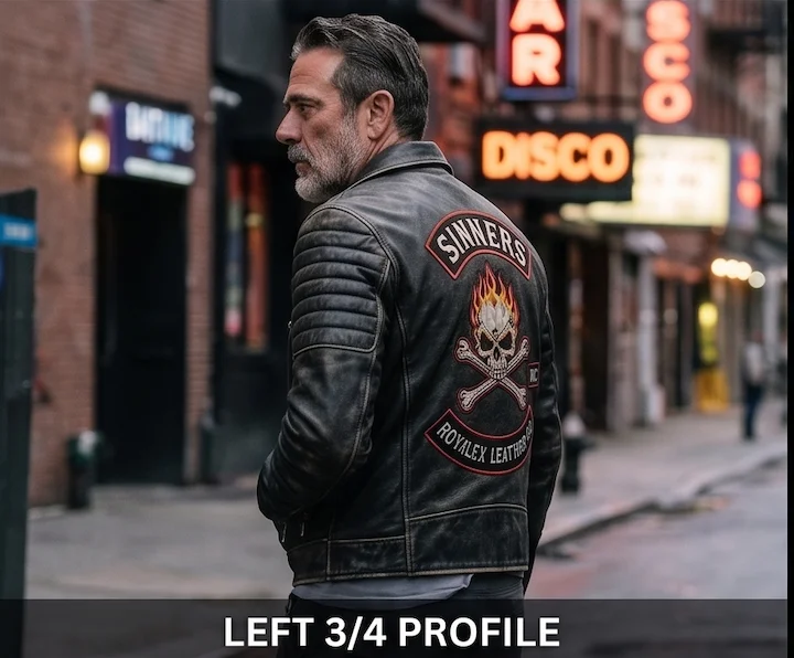 The "Sinners" Motorcycle Leather Jacket - Image 5