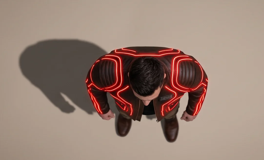 The "Tron Ares" Cyber-Tactical Leather Jacket - Image 3