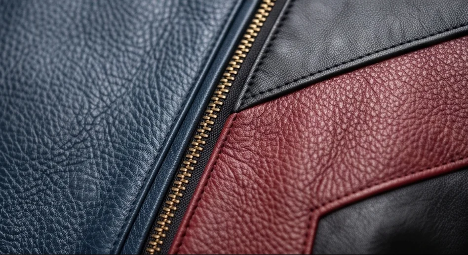 Falcon Superhero Blue and Maroon Genuine Leather Jacket - Image 4