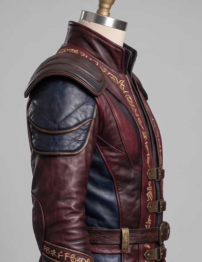 Doctor Strange Multiverse Leather Trench Coat with Crimson Cloak - Image 2