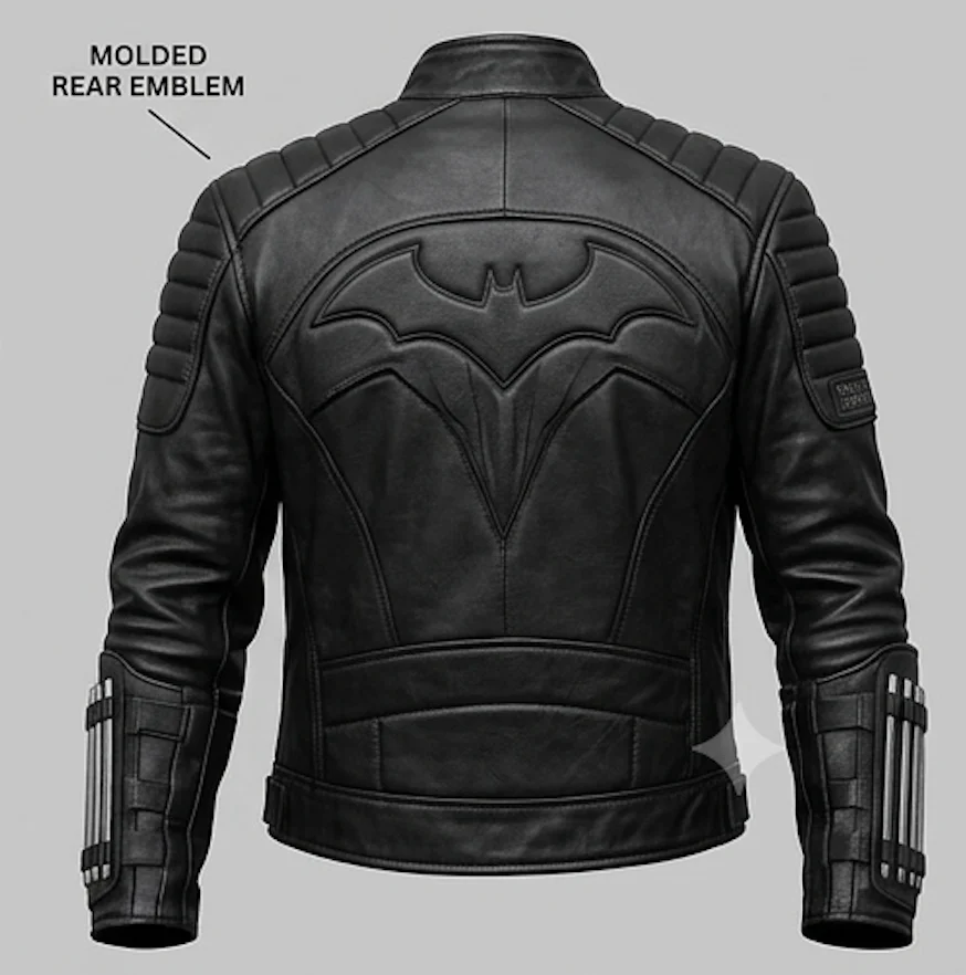 The Batman Inspired Tactical Black Leather Jacket - Image 5