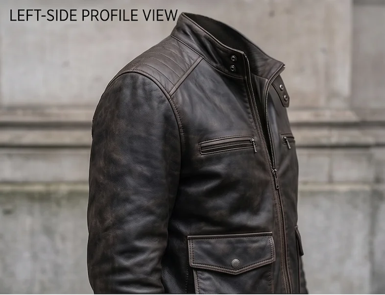Bruce Wayne Inspired Distressed Dark Brown Leather Jacket - Image 5