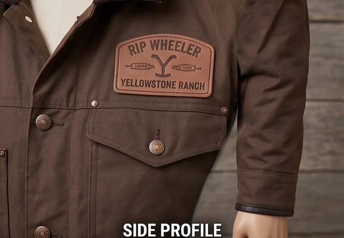 Rip Wheeler Yellowstone Waxed Canvas Jacket – Dutton Ranch Black Edition - Image 3