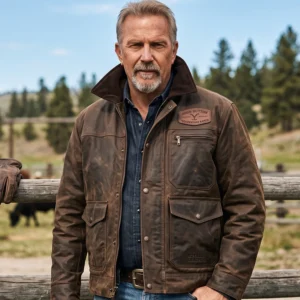 John Dutton Yellowstone Leather Jacket – Dutton Ranch Distressed Brown Edition