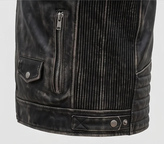 Call of Duty Ghost Distressed Leather Jacket – Men’s Biker Style Skull Outerwear - Image 8