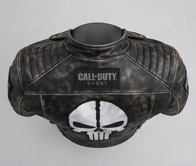 Call of Duty Ghost Distressed Leather Jacket – Men’s Biker Style Skull Outerwear - Image 7