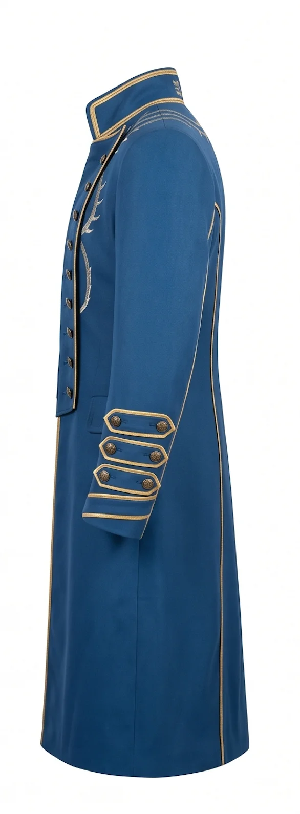 Devil May Cry Vergil Coat – Premium Blue Long Leather Trench Coat for Men - Image 6