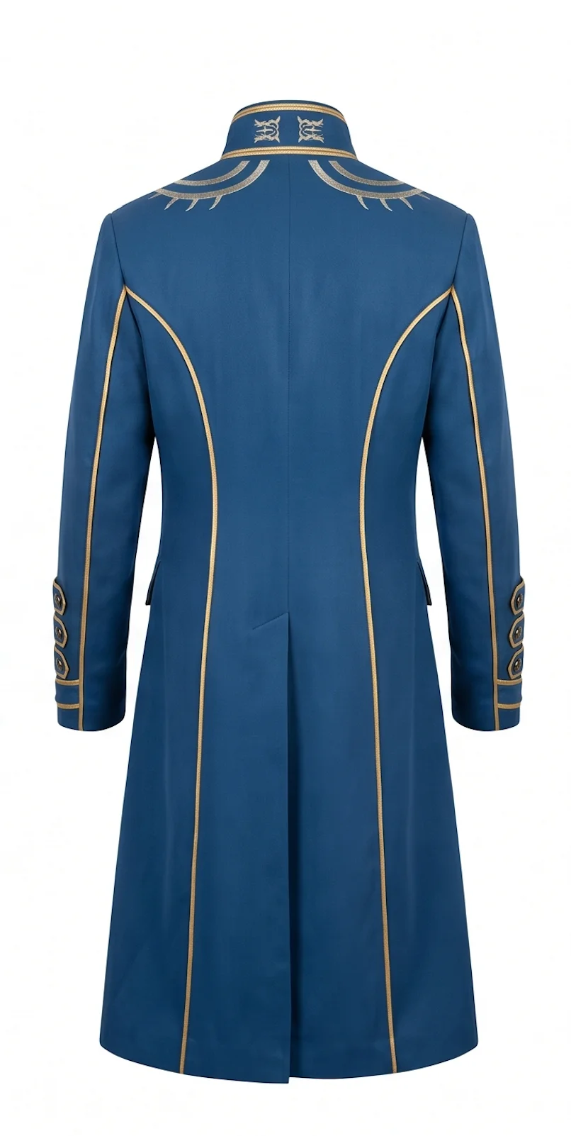 Devil May Cry Vergil Coat – Premium Blue Long Leather Trench Coat for Men - Image 4