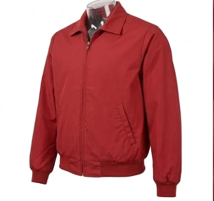 Men's Classic Red Harrington Jacket – Vintage James Dean 1955 Style Lightweight Bomber - Image 4