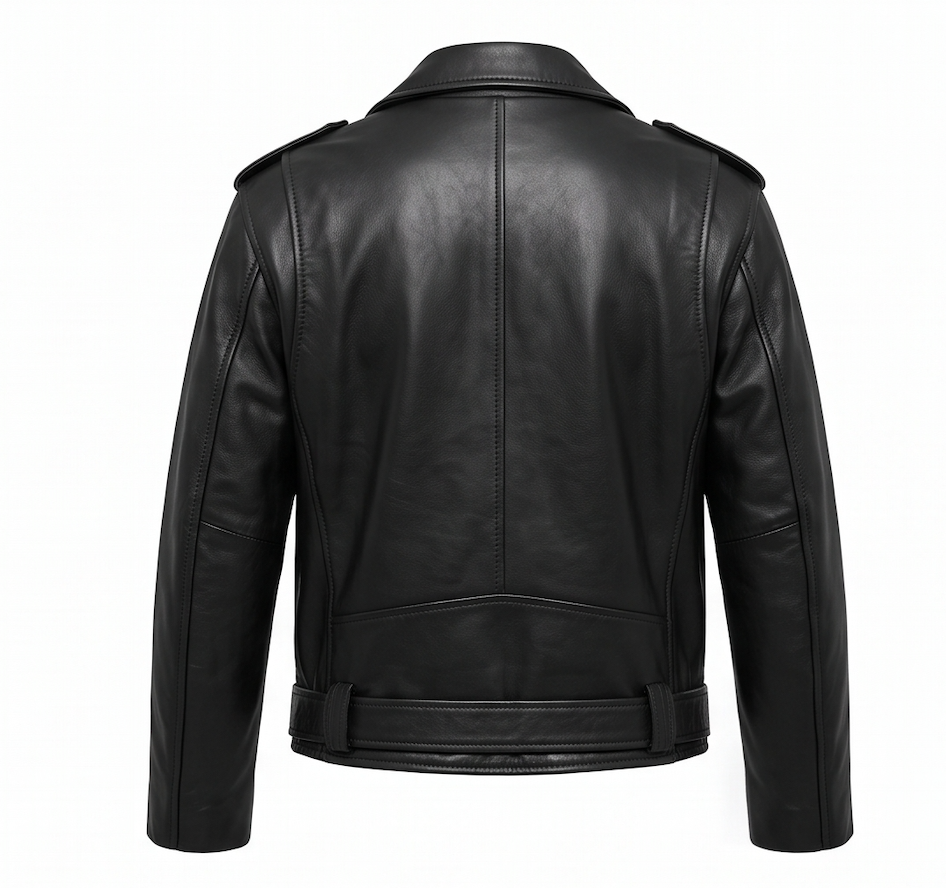 Oversized Biker Jacket in Black – Women’s Loose Fit Genuine Leather Motorcycle Jacket - Image 3
