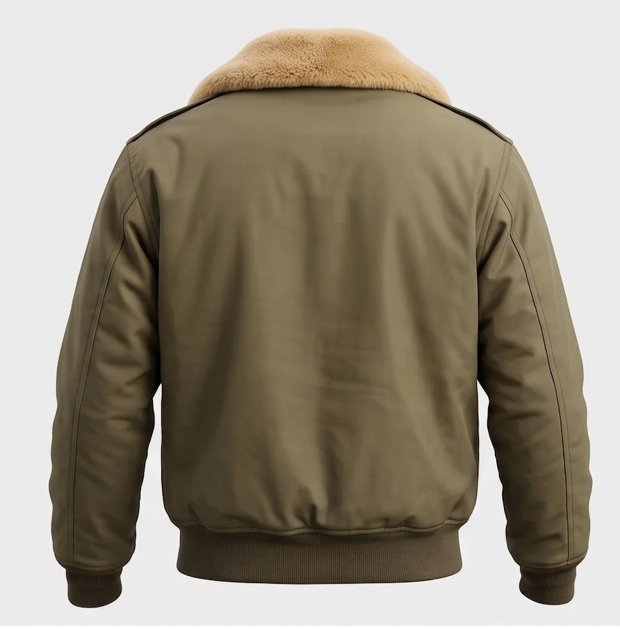 Vintage B-10 Flight Jacket in Olive Drab – Military Aviator Bomber Coat - Image 5