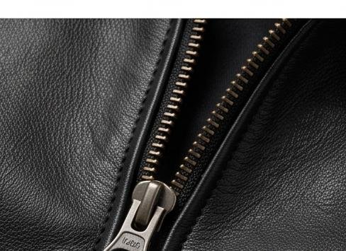 Men’s Black Goatskin Leather Flight Bomber Jacket - Image 5