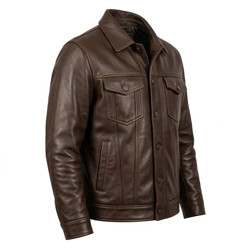 Yellowstone John Dutton Inspired Brown Leather Jacket - Image 3