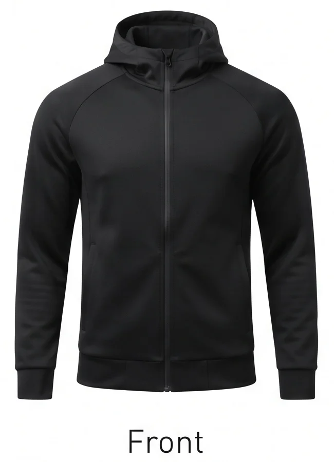Men's Black Training Full-Zip Hoodie Inspired by Adonis Johnson - Image 2
