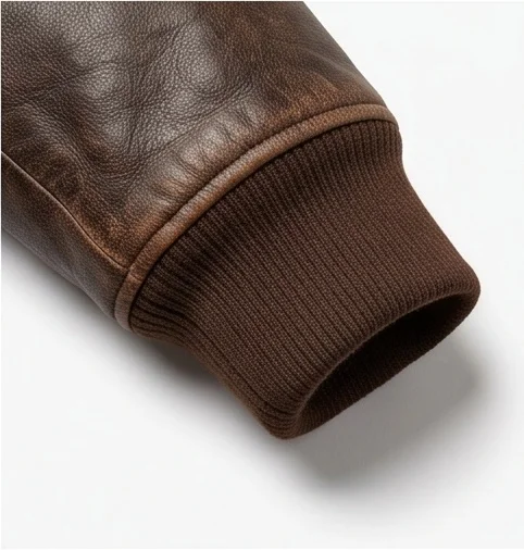 Women’s Classic Aviator Brown Leather Flight Jacket - Image 7