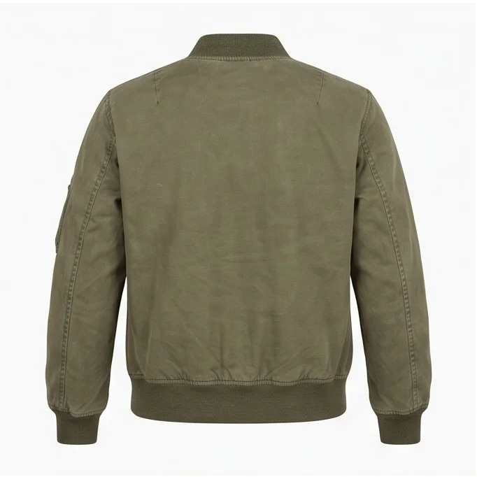 Women’s Vintage Olive Green Flight Jacket - Image 5